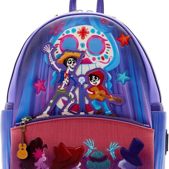 Loungefly Disney Pixar Moments Coco Miguel And Hector Performance new Backpack - Picture 1 of 4
